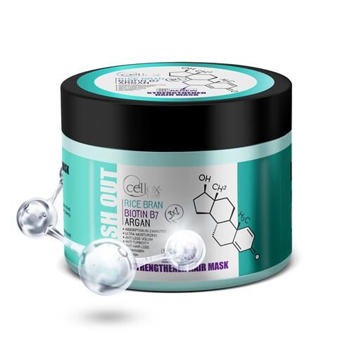 ماسک مو| داخل حمام |نیاز به آبکشی|بیوتین و سبوس برنج| آبرسان | تقویت کننده |تغذیه کننده| درخشان کننده | 500 میل
