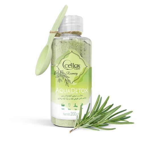 آکوادیتاکس |نمک اسپا|برگ رزماری و اسانس نعنا|حمام و مراقبت بدن |پودری|200 گرم